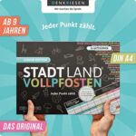 DENKRIESEN - Stadt Land VOLLPFOSTEN® - JUNIOR Edition - Für Kinder und Jugendliche | Spielblock Geburtstagsgeschenk | Familienspiel | Stadt Land Fluss | Kinderspiel – Bild 2