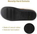 Wishcotton Hausschuhe Damen Plüsch Slippers, Warme und Bequeme Pantoffeln mit rutschfester Memory Foam Gummisohle – Bild 4