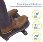 Kensington ergonomische Fussstütze SoleSaver für eine verbesserte Körperhaltung, Minderung chronischer Rückenschmerzen und orthopädische Entlastung, ideal fürs Home Office & Büro, grau – Bild 3