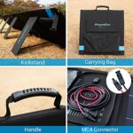 PowerOak 200W monokristallines faltbares und tragbares Solarpanel für Schuppen, Wohnmobile und Camping, Gebühr für tragbaren Solargenerator AC200P / AC50S / EB150 / EB240 / PS5B / AC30 – Bild 5