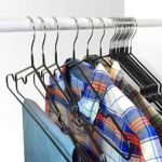 Keplin Kleiderbügel aus Metall, platzsparend, gummibeschichtet, robust, hochwertig, 20 Stück – Bild 4