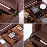 Uhrenaufbewahrungsbox | Uhrenschachtel | Uhrenschatulle | Uhrenbox | Watch Box mit Echtglass für 6 Uhren – Bild 7