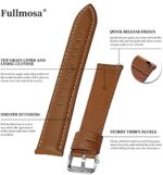 Fullmosa 12 Farben Uhrenarmband, Axus Serie Lederarmband Ersatz-Watch Armband Schliesse für Herren Damen Uhren – Bild 5