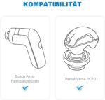 LANMU 6 Stk. Küchenpad Schaumstoffpad Zubehör kompatibel mit Bosch 6033 Akku Reinigungsbürste für Küche/Garten/Backofen zum Entfernt Flecken (2x Schaumstoffpad, 2x Küchenpad, 2x Scheuer-Pad) – Bild 2