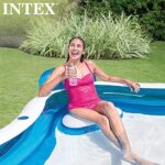 Intex 56475NP - Aufblasbares Swim Center Family Lounge, Blau Transparent / Weiss 229 x 229 x 66 cm – Bild 4