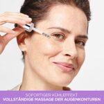 L'Oréal Paris Augenserum mit 1,5% Hyaluronsäure und 1% Koffein für eine strahlende Augenpartie, Mit kühlendem Kugel-Applikator, Revitalift Filler Augenserum, 1 x 20 ml – Bild 4