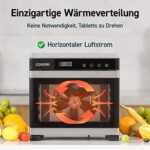 COSORI Dörrautomat edelstahl, Food Dehydrator mit 50 Rezepte, inkl. 6 Edelstahl-Dörrtabletts, 3 Dörrgitter, 3 Dörrmatte, grosse Fläche 0,6 m², 48 Std. Zeitschaltuhr, LED-Display (35°-75°C) und 650W – Bild 7