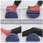 AMERIERGO Fussstütze Schreibtisch, Höhenverstellbare Fussbank, Ergonomische Fussablage aus Premium Schaumstoffkern, rutschfeste Fusshocker für Büro & Homeoffice Zubehör – Bild 2