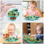 Vicloon Baby Teller, Baby Tischset Rutschfest Silikon mit Saugnäpfen und Biegsamen Löffel+Gabel, BPA-Freie, Kann in der Spülmaschine und Mikrowellem, Kinderteller für Kleinkinder und Kinder – Bild 8