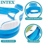 Intex 56475NP - Aufblasbares Swim Center Family Lounge, Blau Transparent / Weiss 229 x 229 x 66 cm – Bild 3