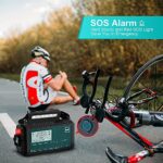 Kurbelradio DAB/UKW mit 5000mAh Akku Wiederaufladbare, Tragbare Solar Radio mit Taschenlampe & Leselicht, DAB+/FM Dynamo Baustellenradio IPX4, Notfall Radio und SOS-Alarm für Wandern, Camping, Outdoor – Bild 6