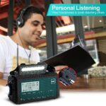 Kurbelradio DAB/UKW mit 5000mAh Akku Wiederaufladbare, Tragbare Solar Radio mit Taschenlampe & Leselicht, DAB+/FM Dynamo Baustellenradio IPX4, Notfall Radio und SOS-Alarm für Wandern, Camping, Outdoor – Bild 5