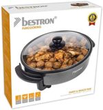 Bestron Elektrische Partypfanne, Multifunktionspfanne, mit Glasdeckel, Antihaftbeschichtet, 1.500 Watt – Bild 7