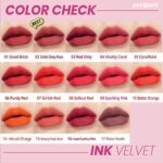 Peripera Tusche die Velvet Flüssige Lippe| Hohe Pigmentfarbe, langanhaltend, schwerelos, nicht an Tieren getestet, glutenfrei, parabenfrei – Bild 6