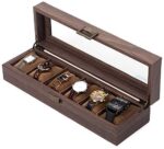 Uhrenaufbewahrungsbox | Uhrenschachtel | Uhrenschatulle | Uhrenbox | Watch Box mit Echtglass für 6 Uhren – Bild 6