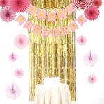 O-Kinee Lametta Vorhang ,Folienvorhänge,6 Stücke Folie Fringe Shimmer Vorhang,  Folienfransen Vorhang Tinsel Curtain,Glitzer Vorhang Geburtstagsdeko Funkeln Dekoration(1m x 2m) – Bild 4