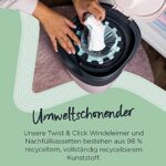 Tommee Tippee Nachfüllkassetten für Twist & Click Advanced Windelentsorgungssystem mit nachhaltig gewonnener, antibakterieller GREENFILM-Folie – Bild 6
