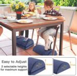 AMERIERGO Fussstütze Schreibtisch, Höhenverstellbare Fussbank, Ergonomische Fussablage aus Premium Schaumstoffkern, rutschfeste Fusshocker für Büro & Homeoffice Zubehör – Bild 4