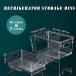 FINEW Kühlschrank Organizer Set, Hochwertig Speisekammer Vorratsbehälter mit Griff, Durchsichtig Aufbewahrungsbox Organizer, ideal für Küchen, Kühlschrank, Schränke, BPA Frei – Bild 5