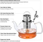 Teekanne mit Siebeinsatz, STNTUS Teekanne Glas, Teekanne mit Sieb, Glas Teekanne mit Teesieb, Tee Kanne, Teebereiter, Glaskanne Hitzebeständig, Teekannen, Borosilikatglas Glaskanne – Bild 6