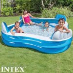 Intex 56475NP - Aufblasbares Swim Center Family Lounge, Blau Transparent / Weiss 229 x 229 x 66 cm – Bild 2