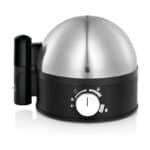 WMF Stelio Eierkocher Edelstahl, Eierkocher 1 Ei -7 Eier, 380 Watt, Härtegradeinstellung, Fortkochstufe, Messbecher mit Eipick, Silber