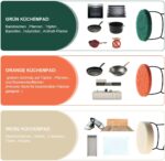 LANMU 6 Stk. Küchenpad Schaumstoffpad Zubehör kompatibel mit Bosch 6033 Akku Reinigungsbürste für Küche/Garten/Backofen zum Entfernt Flecken (2x Schaumstoffpad, 2x Küchenpad, 2x Scheuer-Pad) – Bild 3