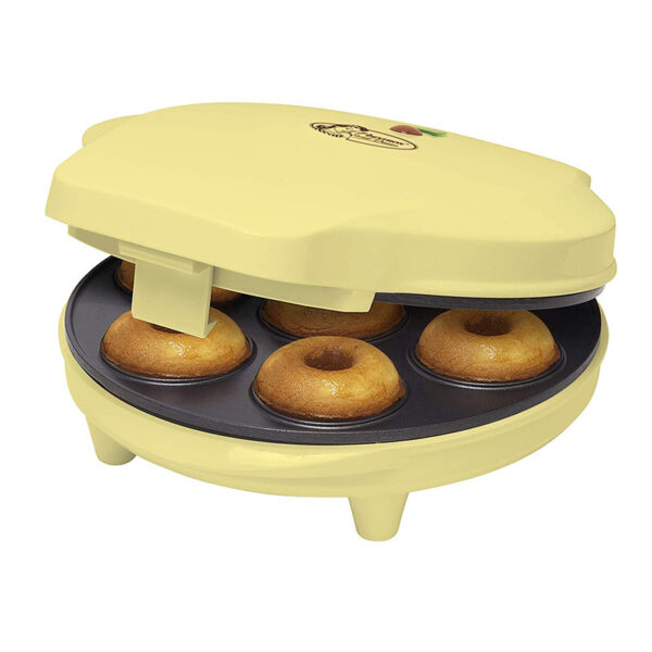 Bestron Donut Maker im Retro Design, Sweet Dreams, Antihaftbeschichtung, 700 Watt