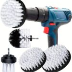 Bürstenaufsatz Bohrer Set – 4-teilig, Reinigungsbürsten für Akkuschrauber (2–5 Zoll)