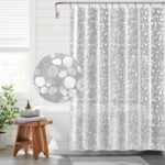 Funria Duschvorhang 180x180 cm Eva Badevorhang Anti-schimmel Wasserdicht 3D Effekt Badezimmer Vorhänge
