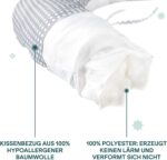 Koala Babycare Stillkissen Schwangerschaftskissen Seitenschläferfkissen mit Bezug aus 100% Baumwolle, Zertifiziertes Medizinprodukt, Lagerungskissen Erwachsene, Koala Hugs Plus – Bild 2