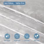 Funria Duschvorhang 180x180 cm Eva Badevorhang Anti-schimmel Wasserdicht 3D Effekt Badezimmer Vorhänge