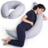 Niimo Stillkissen Schwangerschaftskissen zum schlafen gross XXL Erwachsene mit Bezug aus 100% Baumwolle für Mutter und Baby
