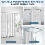 Funria Duschvorhang 180x180 cm Eva Badevorhang Anti-schimmel Wasserdicht 3D Effekt Badezimmer Vorhänge