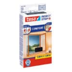 tesa Insect Stop COMFORT Fliegengitter für Fenster, Insektenschutz mit Klettband selbstklebend