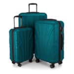 Suitline 3er Koffer Set, Handgepäck Hartschalen Koffer, Laptopfach, grosser Hartschalen Koffer, Pilotentrolley Hartschale