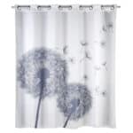 WENKO Anti Schimmel Duschvorhang Astera Flex, Textil Vorhang mit Antischimmel Effekt, grosse integrierte Ringe zur Befestigung an der Duschstange, waschbar, wasserabweisend, 180 x 200 cm