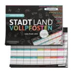DENKRIESEN - Stadt Land VOLLPFOSTEN® - JUNIOR Edition - Für Kinder und Jugendliche | Spielblock Geburtstagsgeschenk | Familienspiel | Stadt Land Fluss | Kinderspiel