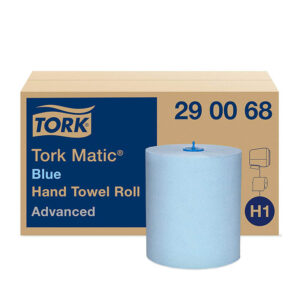 Tork Matic Rollenhandtuch Advanced 290068 - H1 Papierhandtücher für Rollenhandtuchspender, saugfähig und reissfest, nachverfolgbare Herkunft, 2-lagig, blau - 6 Rollen x 150 m