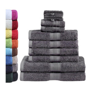 GREEN MARK Textilien 10 TLG. FROTTIER Handtuch-Set mit verschiedenen Grössen 4X Handtücher, 2X Duschtücher, 2X Gästetücher, 2X Waschhandschuhe