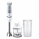 Braun Household Stabmixer MQ 5220WH Stabmixer – MultiQuick 5 Vario Pürierstab mit Edelstahl Mixfuss, 1000 Watt, inkl. 2-teiligem Zubehör-Set
