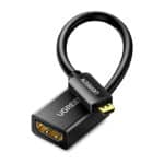 UGREEN Micro HDMI Adapter 4K 60Hz Micro HDMI auf HDMI Adapter 3D 1080P HDMI Typ D auf A Micro HDMI Adapterkabel kompatibel mit Raspberry Pi 4, Alpha 7R Kamera, Lenovo Yoga usw. Schwarz