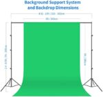 NEEWER 2.6m x 3m / 8.5Fuss x 10Fuss Hintergrund Support System und 800W 5500K Schirme Softbox kontinuierliche Beleuchtung Kit für Fotostudio Produkt, Porträt- und Videodrehfotografie – Bild 2