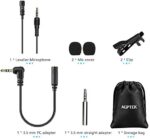 Lavalier Mikrofon für Handy und PC, 2M Mini Omnidirectional Kondensator Lapel Mic mit 2 Transformation, Perfekt für Interview, Videokonferenz, Podcast, Diktat usw. – Bild 7