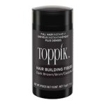 Toppik Haarfasern 3 g, Dunkelbraun, natürlich gewonnene Fasern aus Keratin für voller aussehendes Haar