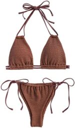 ZAFUL Damen High Cut Bikini Set Träger Zweiteiliger Badeanzug – Bild 2