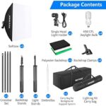 NEEWER 2.6m x 3m / 8.5Fuss x 10Fuss Hintergrund Support System und 800W 5500K Schirme Softbox kontinuierliche Beleuchtung Kit für Fotostudio Produkt, Porträt- und Videodrehfotografie – Bild 8