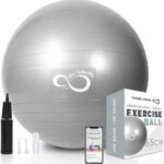 Gymnastikball, extra dick, professionelle Balance und Stabilität, Anti-Burst getestet, unterstützt 997,9 kg, inkl. Handpumpe und Trainingsanleitung