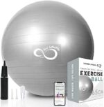 Gymnastikball, extra dick, professionelle Balance und Stabilität, Anti-Burst getestet, unterstützt 997,9 kg, inkl. Handpumpe und Trainingsanleitung
