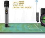 Drahtloses Mikrofon, TONOR UHF Metall Kabelloses Handmikrofon System mit wiederaufladbarem Receiver, 1/4 “ Ausgang für Verstärker, PA-System, singende Karaoke Maschine, 60m (TW-620) – Bild 3